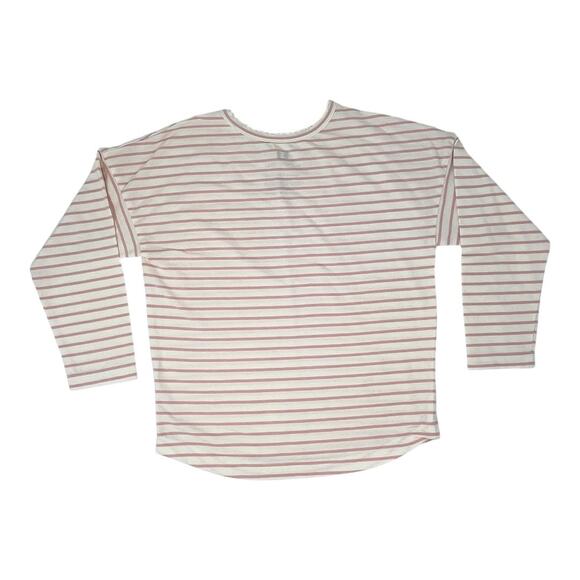 Holley and Sage NWOT Pink Stripe 3/4 Tee. Size 4. - Picture 4 of 4